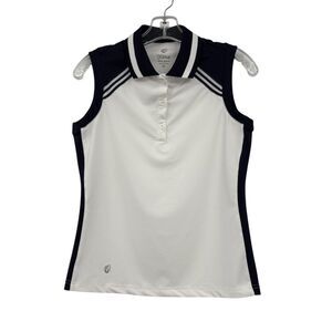 GGBlue Sleeveless Golf Tennis Top in White/Blue Wimen’s Size XS